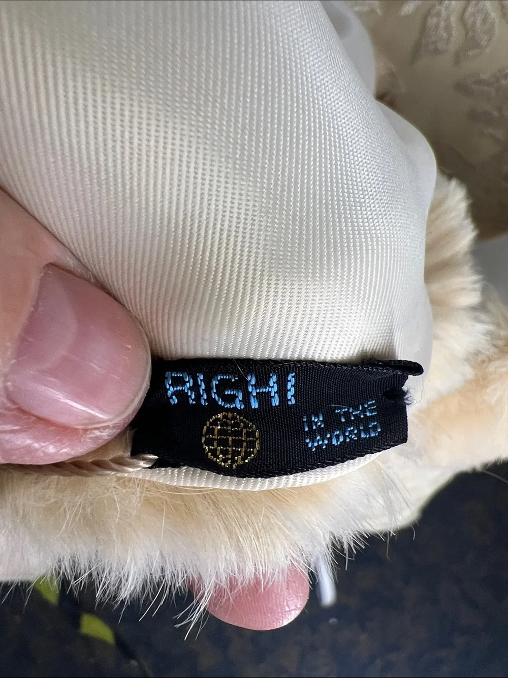 Faux Fur Scarf Wrap in Cream and Brown